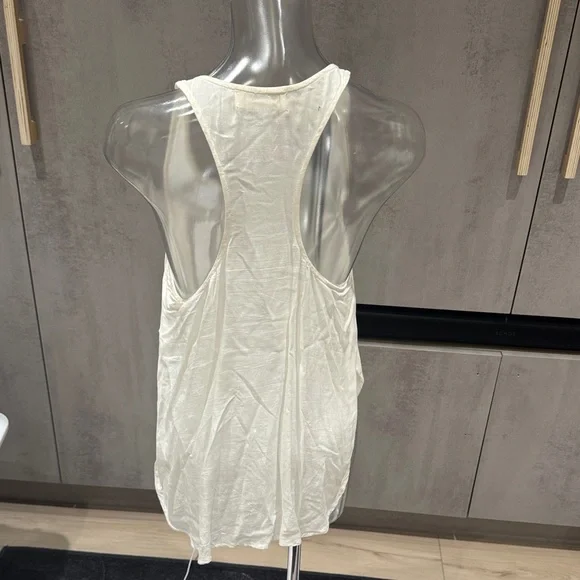 Bella Dahl Cream Racerback Tank Top - Picture 3 of 4